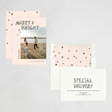 "Hand Lettered Love" - Holiday Cards in Noir by Ampersand Design Studio - Assembled