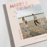 "Hand Lettered Love" - Holiday Cards in Blush by Ampersand Design Studio - Detail