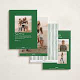 "Azulejo Village" - Holiday Cards in Wreath by Jenna Holcomb - Back of Card Options