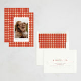 "Gingham Plaid" - Holiday Cards in Santa Suit by Wildfield Paper Co - Assembled