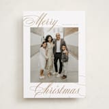 "Merry Script" - Holiday Cards in Gingerbread by Nicole Walsh - Front