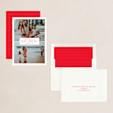"Simple Christmas Wish" - Holiday Cards in Berry by Kiersten Garner - Assembled