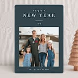 "headline" - Holiday Cards in Midnight by Carolyn Nicks - Front