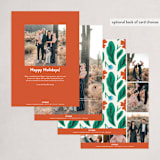 "flower drop" - Holiday Cards in Santa Suit by Jen Owens - Back of Card Options