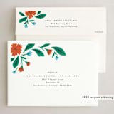 "flower drop" - Holiday Cards in Santa Suit by Jen Owens - FREE Recipient Addressing