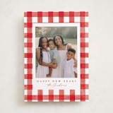 "Merry Gingham" - Holiday Cards in Santa Suit by Brooke Chandler - Front