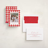 "Merry Gingham" - Holiday Cards in Santa Suit by Brooke Chandler - Assembled