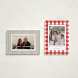 "Merry Gingham" - Holiday Cards in Santa Suit by Brooke Chandler - Photo Orientation Options