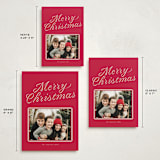 "frame ribbon" - Holiday Cards in Candy Cane by Vivian Yiwing - Formats Available