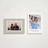 "Frosted Berries" - Holiday Cards in Cranberry by Lottie Aldarwish - Photo Orientation Options