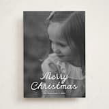 "Script Note" - Holiday Cards in Cotton by Baumbirdy - Front