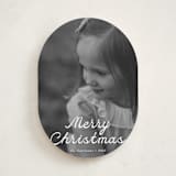 "Script Note" - Holiday Cards in Cotton by Baumbirdy - Front