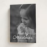 "Script Note" - Holiday Cards in Cotton by Baumbirdy - Folded Card