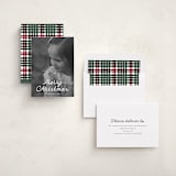 "Script Note" - Holiday Cards in Cotton by Baumbirdy - Assembled