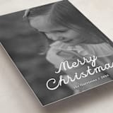 "Script Note" - Holiday Cards in Cotton by Baumbirdy - Detail