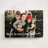 "Merry In Every Way" - Holiday Cards in Snow by Paper Raven Co. - Front