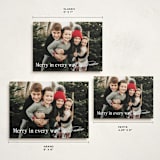 "Merry In Every Way" - Holiday Cards in Snow by Paper Raven Co. - Formats Available