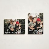 "Merry In Every Way" - Holiday Cards in Snow by Paper Raven Co. - Photo Orientation Options