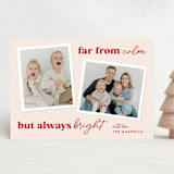 "Far From Calm" - Holiday Cards in Cranberry by Melissa Egan of Pistols - Front
