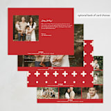 "Far From Calm" - Holiday Cards in Cranberry by Melissa Egan of Pistols - Back of Card