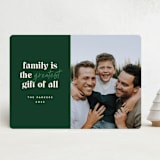 "Family is a gift" - Holiday Cards in Juniper by Jessica Corliss - Front