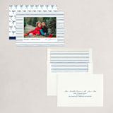 "watercolor stripes" - Holiday Cards in Navy by Lindsay Kelly Art - Assembled