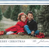 "watercolor stripes" - Holiday Cards in Navy by Lindsay Kelly Art - Detail