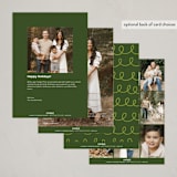 "Christmas Hand Lettering" - Holiday Cards in Pine Needle by Orasie - Back of Card Options