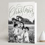 "Christmas Hand Lettering" - Holiday Cards in Pine Needle by Orasie - Folded Card