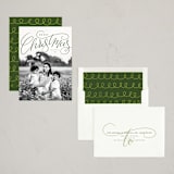 "Christmas Hand Lettering" - Holiday Cards in Pine Needle by Orasie - Assembled