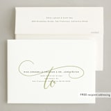 "Christmas Hand Lettering" - Holiday Cards in Pine Needle by Orasie - FREE Recipient Addressing