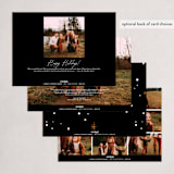 "Silent Night" - Holiday Cards in Midnight by Leah Bisch - Back of Card Options