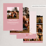 "Bethlehem Christmas" - Holiday Cards in Blush by Christina Cesario - Back of Card Options