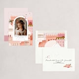 "Bethlehem Christmas" - Holiday Cards in Blush by Christina Cesario - Assembled