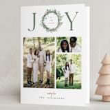 "Rejoice Wreath" - Holiday Cards in Moss by Elsa Duncan - Folded Card