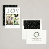 "Rejoice Wreath" - Holiday Cards in Moss by Elsa Duncan - Assembled