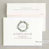 "Rejoice Wreath" - Holiday Cards in Moss by Elsa Duncan - FREE Recipient Addressing