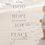"God of hope Romans 15:13" - Holiday Cards in Midnight by Design Lotus - Detail