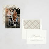 "Peace Script" - Holiday Cards in Ivory by Brooke Chandler - Assembled