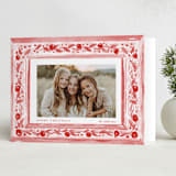 "Decorative Vintage Frame" - Holiday Cards in Candy Cane by Lucrecia Caporale - Folded Card
