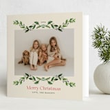 "Garlands" - Holiday Cards in Vanilla by Erika Firm - Folded Card