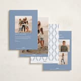 "Festive Greens" - Holiday Cards in French Blue by Alston Foster - Back of Card Options