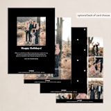 "Formal Joy" - Holiday Cards in Ebony by Louise Kay - Back of Card Options