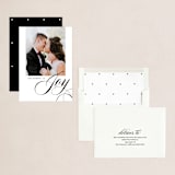 "Formal Joy" - Holiday Cards in Ebony by Louise Kay - Assembled