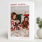 "Sorry Santa" - Holiday Cards in Candy Cane by raven erebus - Folded Card