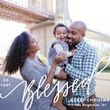 "So Very Blessed Lettered" - Holiday Cards in White Pine by Itsy Belle Studio - Detail