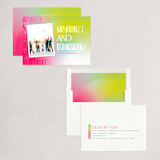 "Neon Rejoice" - Holiday Cards in Neon Rainbow by Anna Elder - Assembled