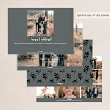 "Curvy" - Holiday Cards in Coal by Carolyn MacLaren - Back of Card Options