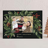 "Festive Holiday" - Holiday Cards in Berry by Paula Pecevich - Front