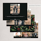 "Festive Holiday" - Holiday Cards in Berry by Paula Pecevich - Back of Card Options